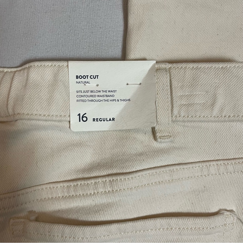 NWT New J.Jill Bootcut Mid Rise Ivory Jeans Size 16 - Picture 10 of 12